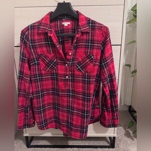 Merona Red and Black Plaid Shirt